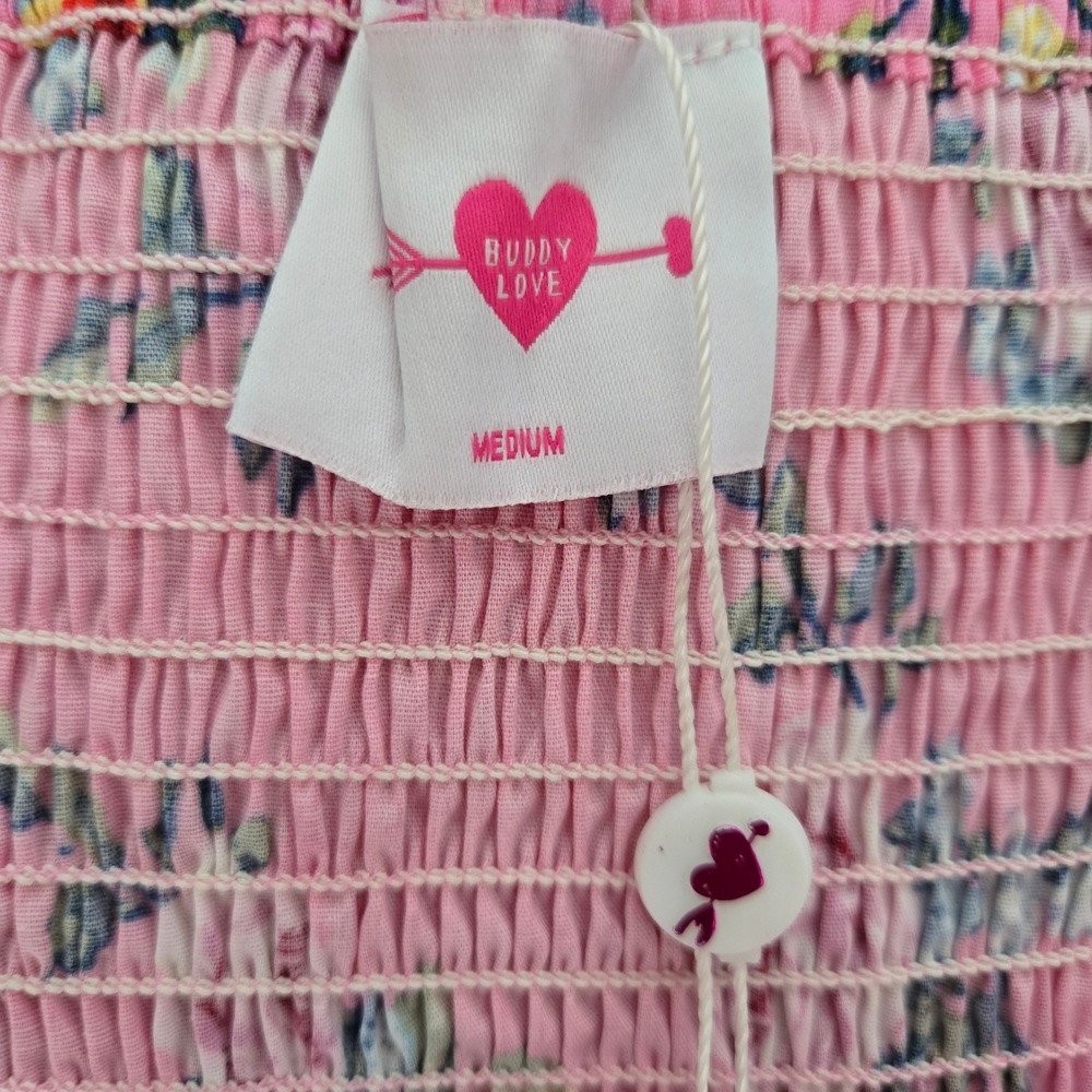 Buddy Love Posie‎ Puff Sleeve Maxi Dress in pink - Size Medium - Picture 6 of 9